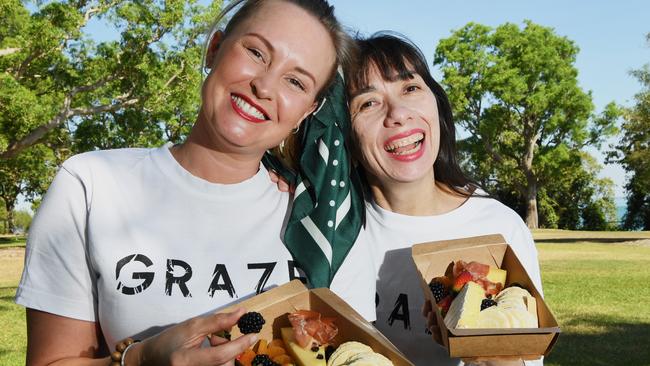 Graze Festival is back on this year, helping celebrate the best local food vendors and alcohol pairings across the NT. Event Organizers and Dimity Walker and Darlene Chin. Picture Katrina Bridgeford.