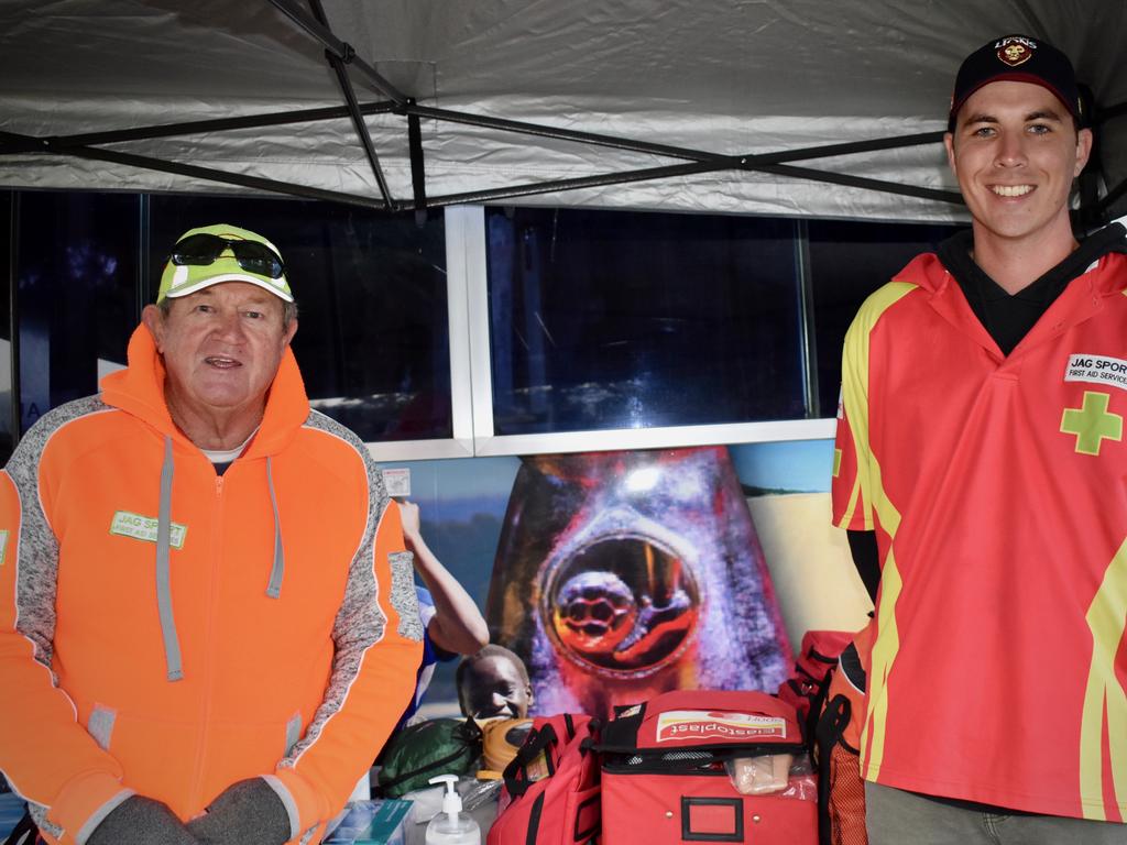 (L to R) Medics John Gillard and Kaine Beatty. Picture: Isabella Magee