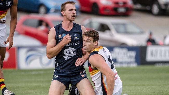 South Adelaide defender Brad Crabb has announced he will retire at the end of the season. Picture: Morgan Sette/AAP