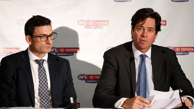 Travis Auld and Gillon McLachlan played a part in the creation of the Suns. Pic: Getty Images