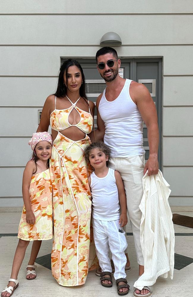 Thessy Batsinilas with her husband Georgio Batsinilas and their two children Zani, 6, and Jay, 3.