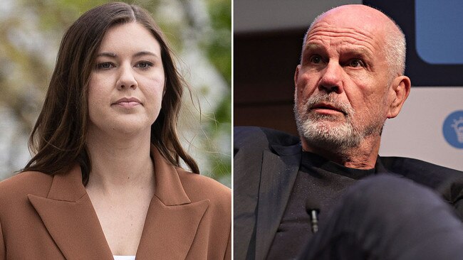 Brittany Higgins and Peter FitzSimons. Pictures: File