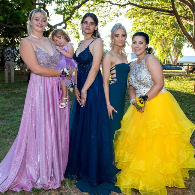 Sharkira Slawson, Thea Starkey, Tahlia Thompson, Jaymee Cook and Skye Williams. Picture: Michaela Harlow