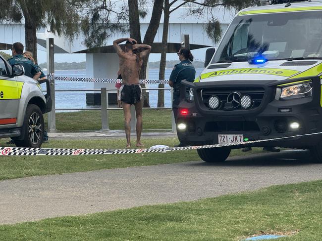 A man is missing while swimming at Paradise Point Parklands on the Gold Coast. Picture: Kathleen Skene