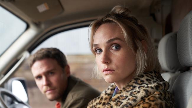 Iain De Caestecker as Gabe and Joanna Vanderham as Sam. Picture: Hartswood Films