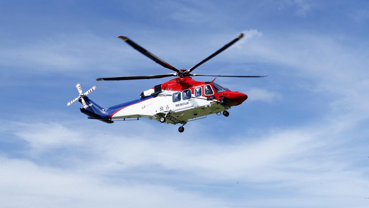 A rescue helicopter has been called to assist emergency service crews following a fatal car crash in Cape York. Picture: Brendan Radke