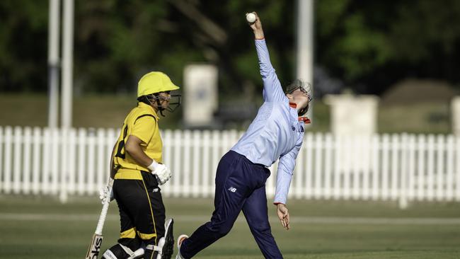 Juliette Morton was among the wickets. Picture: Brody Grogan