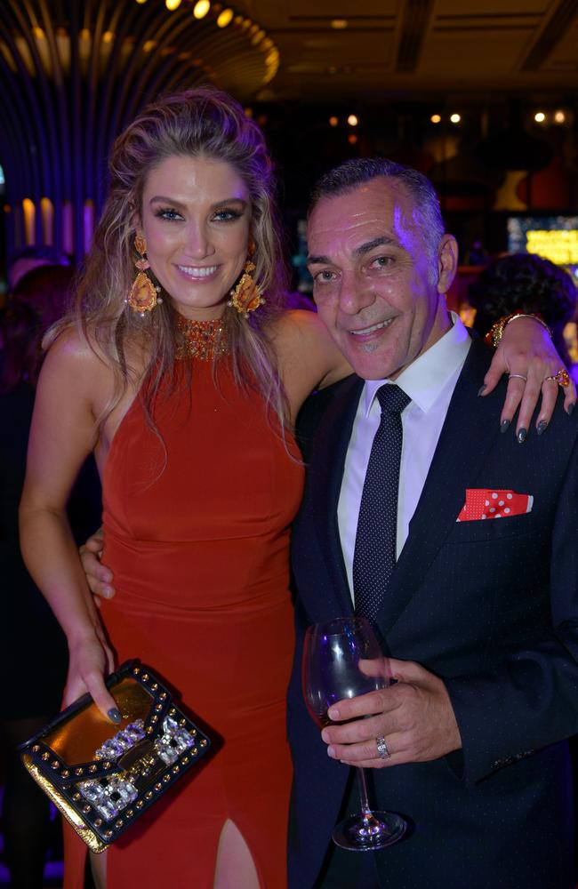 Delta Goodrem and John Lazarou at the 2017 Channel Nine Logies Coffee Club after party. Picture: Channel Nine