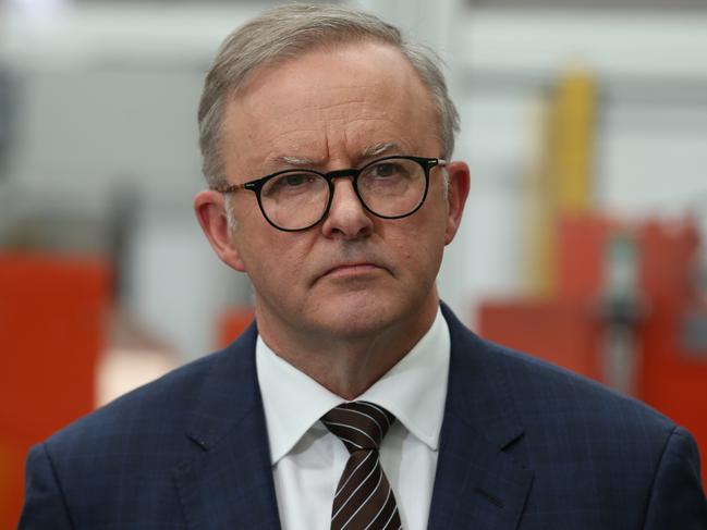 14/10/2022. Australian Prime Minister, Anthony Albanese, and the Minister for Industry and Science, Ed Husic, do a walk through and address at ABC Refinery, Pallion precious metals in Marrickville in Sydney. Emphasising during the press conference the value-add that ABC Refinery and  Pallion Group bring to the Australian economy. Britta Campion / The Australian