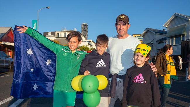 Fans ahead of the World Cup Matilda's v Sweden match at Suncorp Stadium. Photo - Stephen Archer