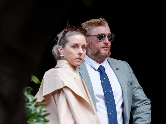 No point hiding now. Hoslton photographed without his mask after his matter was adjourned. Picture: NewsWire / Nikki Short