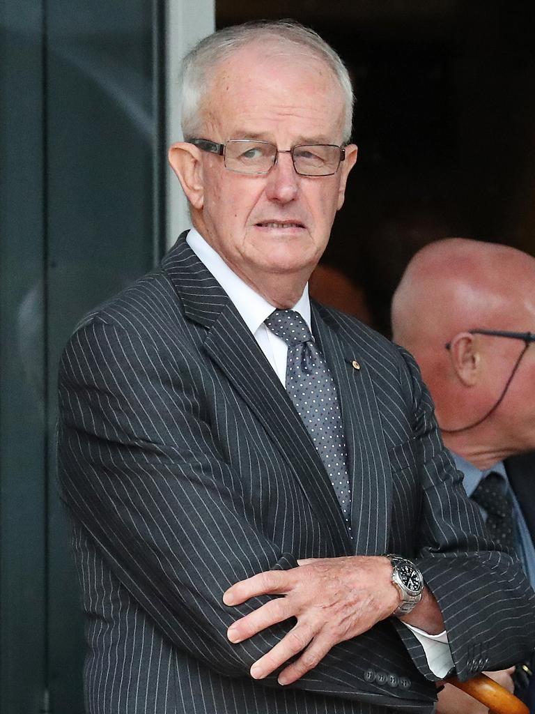 Former police commissioner Ian Stewart at the funeral for Hannah Clarke and her three children, Aaliyah, Laianah and Trey, in Brisbane. Picture: Liam Kidston