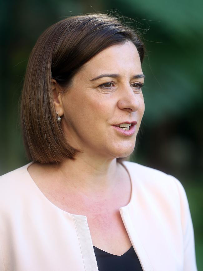 LNP Leader Deb Frecklington: “This isn’t a decision, this is a meeting.” Picture: AAP Image/Richard Gosling