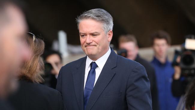 Mathias Cormann may be considering leaving politics. Picture: Richard Dobson