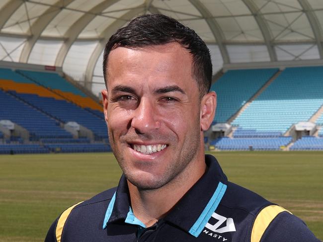 Retiring Titans rugby league player Corey Thompson at Cbus Super Stadium. Picture Glenn Hampson