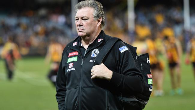 Neil Balme has been replaced as football manager at Collingwood but is weighing up a new role with the Pies.