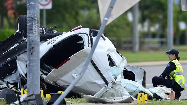 Four children died after the car crashed at the intersection of Duckworth St and Bayswater Rd at 4.30am on June 7. PICTURE: MATT TAYLOR