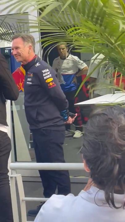 F1 star waits to be scolded by Red Bull boss