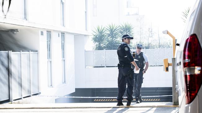 Police guard the crime scene on Wednesday. Picture: NCA NewsWire