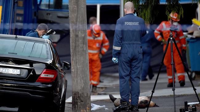 Joe Acquaro was found dead in St Phillip St in a targeted execution in Brunswick East. Picture: Nicole Garmston