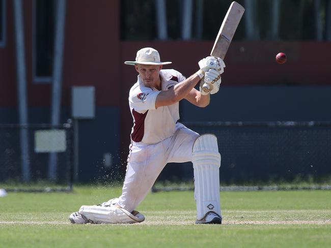 Burleigh batsman Rhys McCarthy. Picture: Mike Batterham