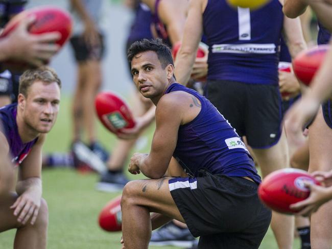 Danyle Pearce at training. Picture: AAP Images