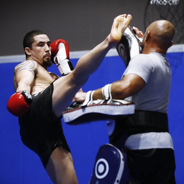 Robert Whittaker was dealing with burnout and injury ahead of his first fight against Adesanya. Picture: Sam Ruttyn