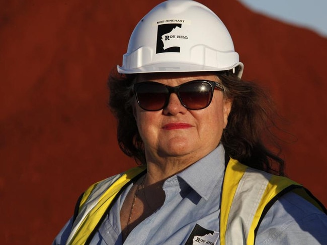 *FILE PIX* Billionaire Gina Rinehart, chairman of Hancock Prospecting Pty, stands for a photograph during a tour of the company's Roy Hill Mine operations under construction in the Pilbara region, Western Australia. Picture: NCA NewsWire / Phil Gostelow