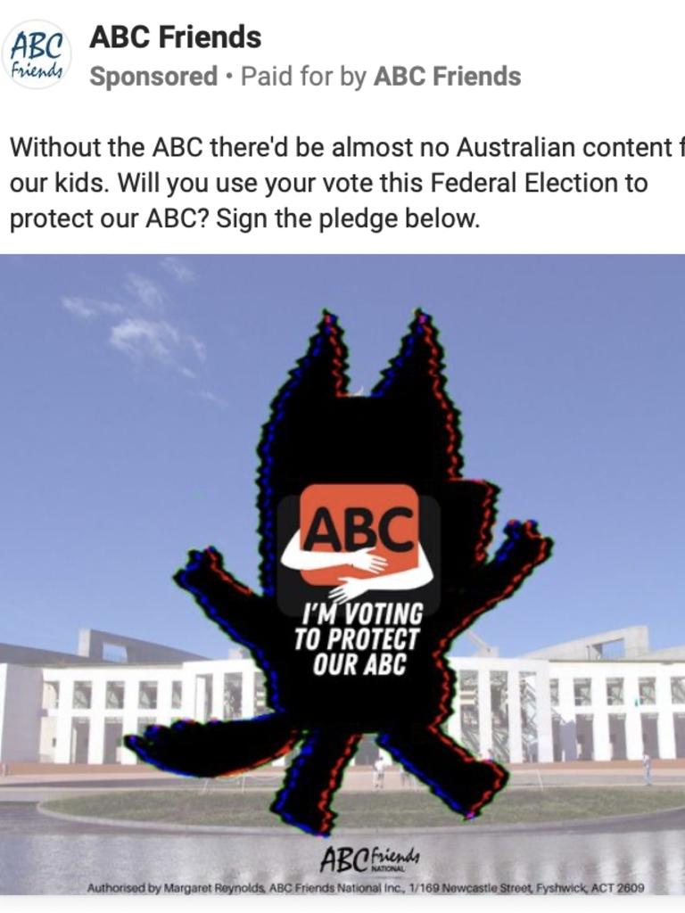 A 2022 federal election ad from ABC Friends placed on Facebook.