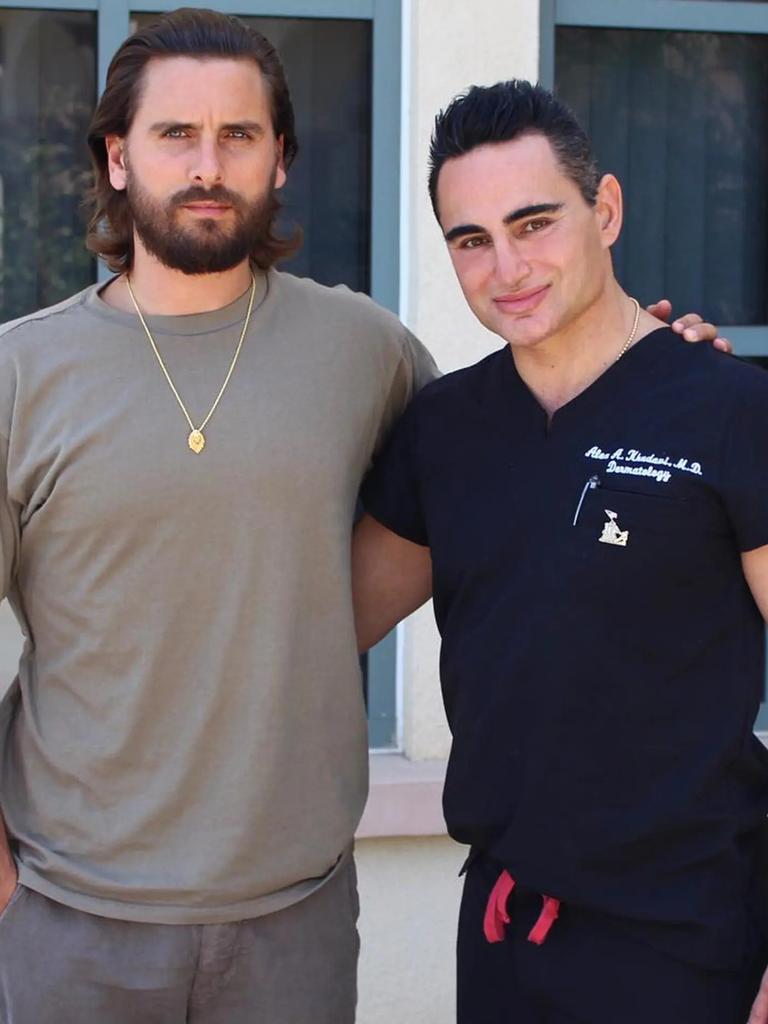 Khadavi’s patients included Scott Disick (pictured) and Lance Bass. Picture: Instagram/ drkhadavi