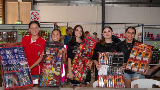 Fireworks Warehouse at Darwin show grounds sale on Territory Day. Picture: Pema Tamang Pakhrin