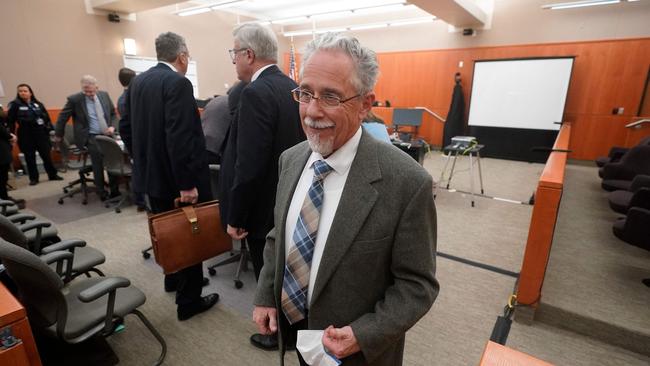 Terry Sanderson, the Utah man suing Gwyneth Paltrow, leaves the courtroom following her testimony.