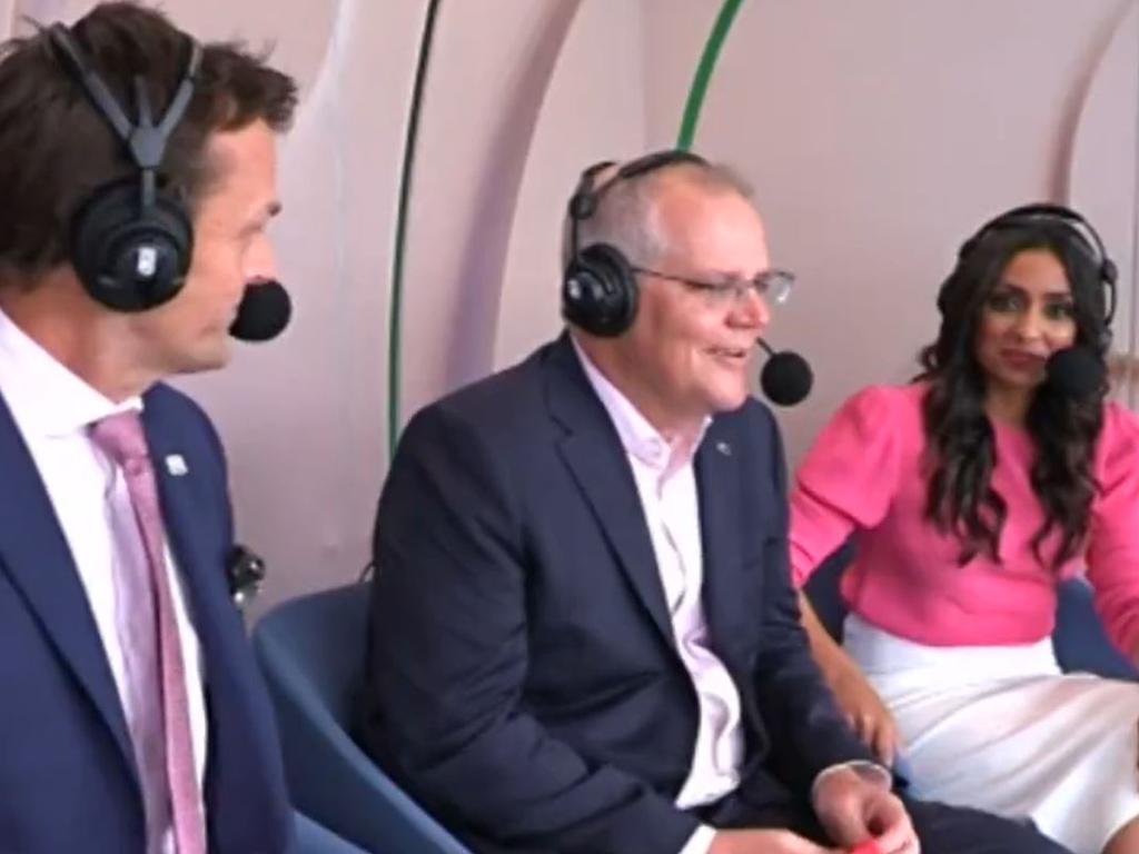Scott Morrison announced $40m for the McGrath Foundation on Friday. Picture: Fox Sports
