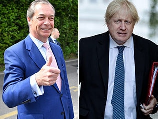 Nibel Farage and Boris Johnson.