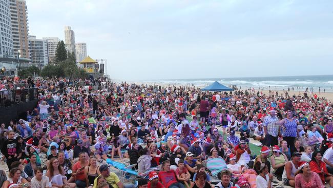 Events such as Surfers Paradise Carols on the Beach are playing a key role in attracting visitors to the precinct. Photo: Mike Batterham