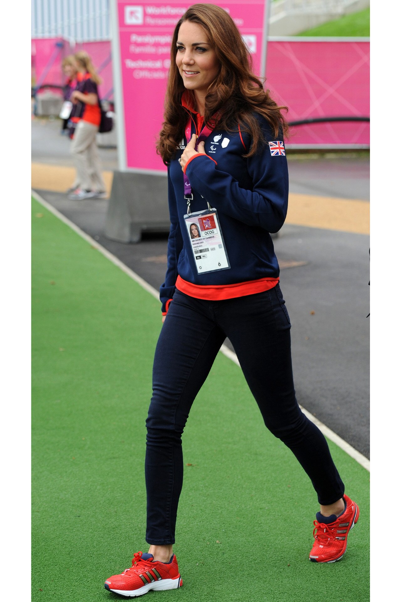 <p>During a visit to the English national women's hockey team. </p>