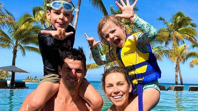 The Pendlebury family enjoy a holiday at luxury resorts in tropical Fiji. Picture: Instagram