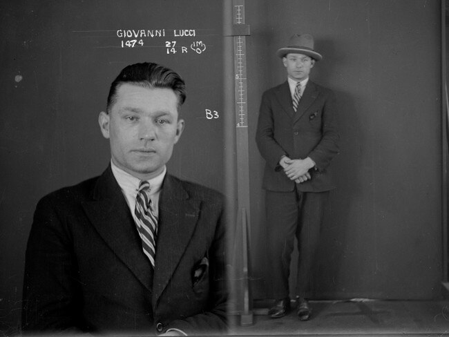 Part of an archive of forensic photography created between 1910 and 1964. This image is one of a series of 15 negtives contained in box no. 1471-1485.  Underworld exhibition text: GIOVANNI LUCCI, circa 1926  Suspected of attempted safebreaking  Lucci led an Italian gang, of which Borri and Martini were members, believed to have broken into safes across Sydney. The men were caught attempting to open a bank vault using tools they had manufactured specially for the job. All three served prison time before being deported. In the NSW Police Camorra file, which focused on Mafia-like organisations, Lucci is noted as someone to keep an eye on during his journey back to Italy.  See also series FP19_0020 which shows the Italian safe breakers tools. *** Local Caption *** For further research see TRIM F2016/2371.  Attributed date is based on other images from the series (1926) - EM  1926 'A CLUE AND ITS TALE', Truth (Sydney, NSW : 1894 - 1954), 29 August, p. 17. , viewed 18 Oct 2019, http://nla.gov.au/nla.news-article168730376 [This article is illustrated with another image of Lucci - EM 18/10/2019]