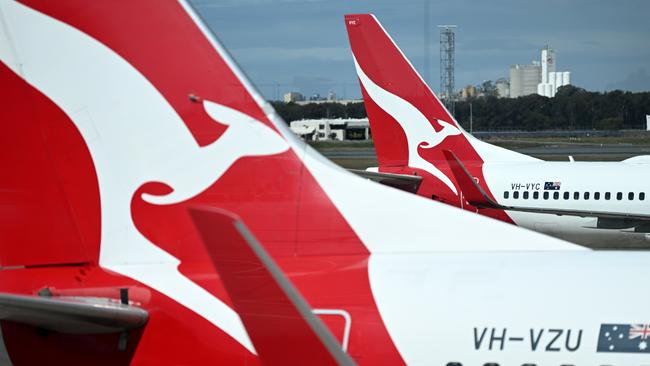 Qantas’s reputation as a favoured brand and Australia’s most reliable airline has been brutalised in recent months, with customer service wait times spiralled, planes flying without bags, record low on-time departures and soaring flight cancellations. Picture: Dan Peled