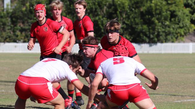 GPS First XV action between Ipswich Grammar and Gregory Terrace. Picture: Megan Condon.