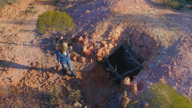 The mine shaft where Ray Kehlet was found. Picture: Channel 7