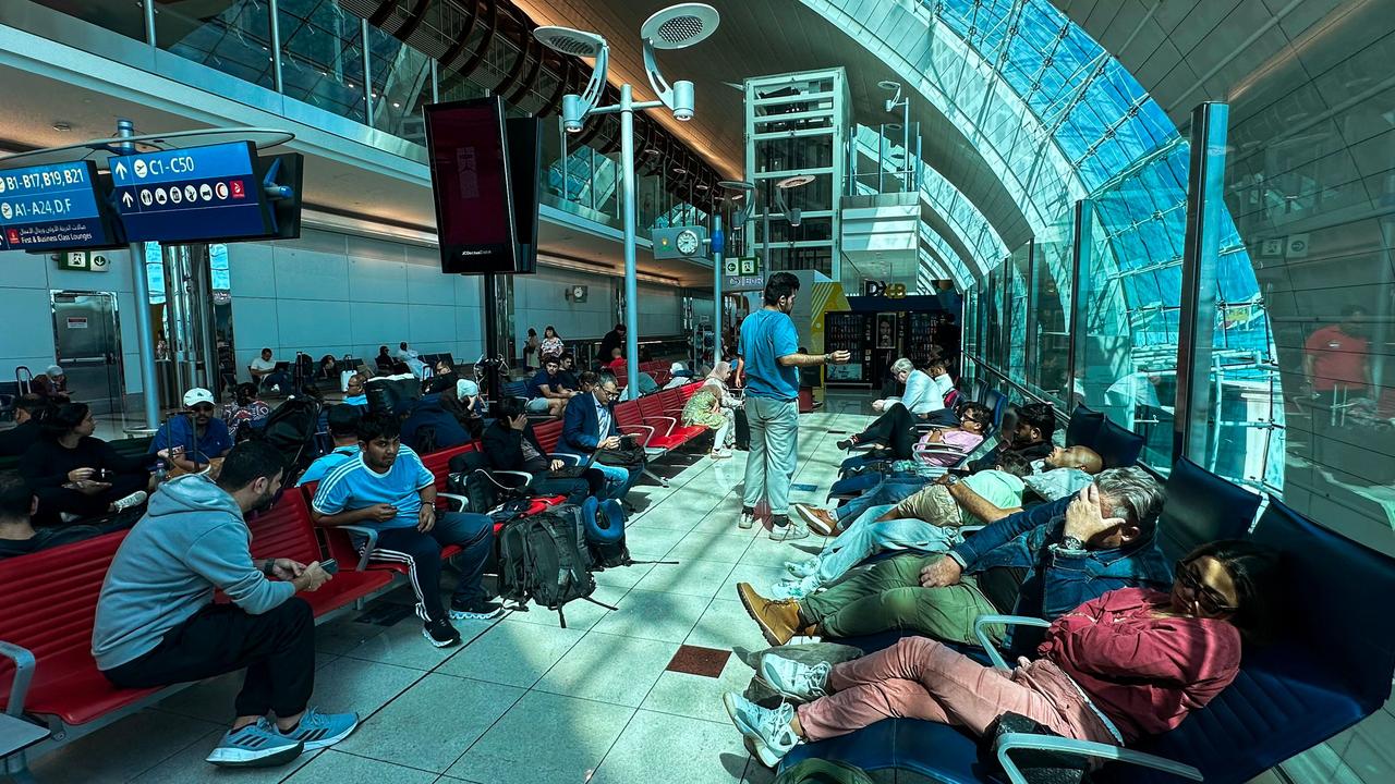 Passengers wait for their flights at the Dubai International Airport in Dubai on April 17, 2024. Picture: AFP