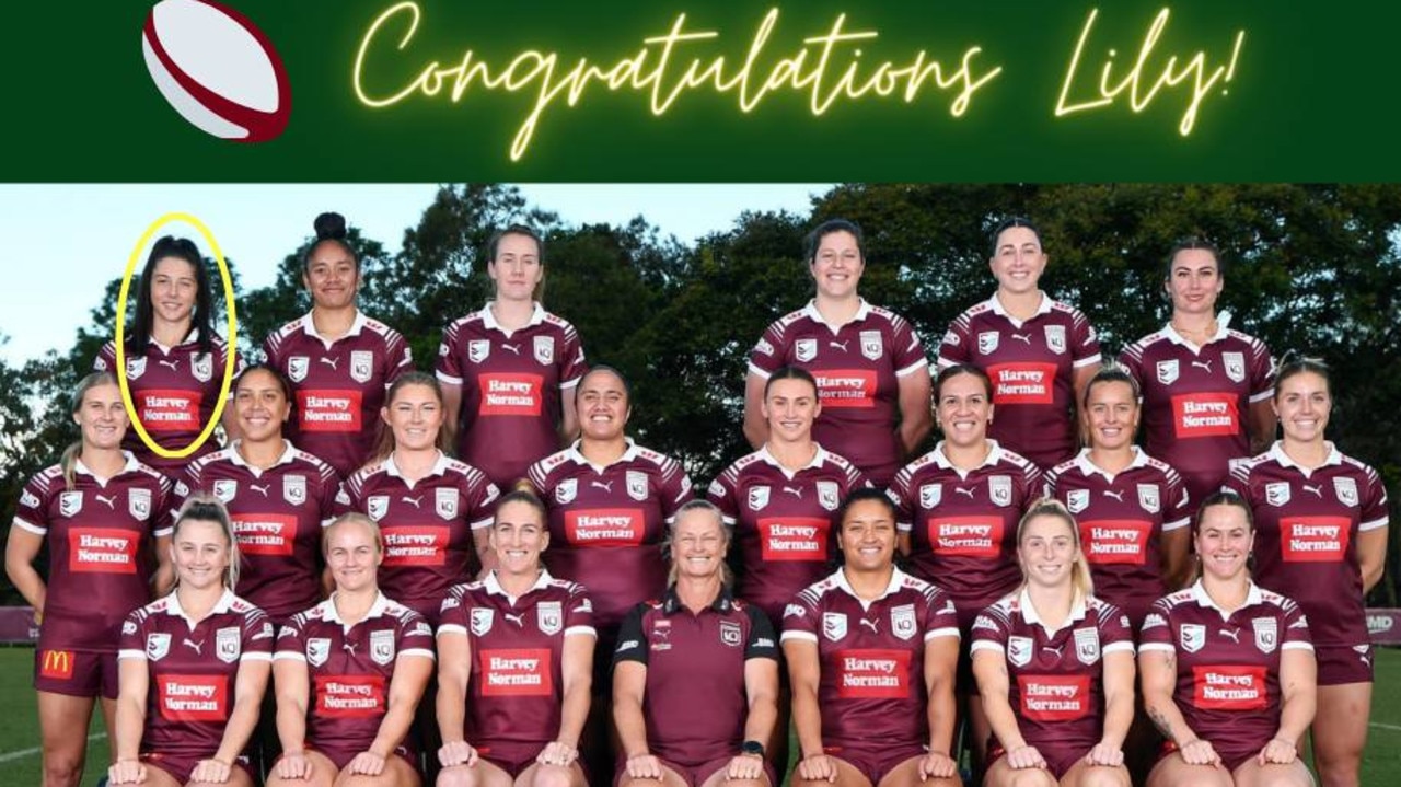 Lily's alma mater, Proserpine State High School, wanted to make sure she knew they were supporting her for the State of Origin. Picture: Facebook