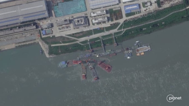 A satellite image of Wuchang Shipyard on June 15. Picture: Planet Labs PBC/WSJ