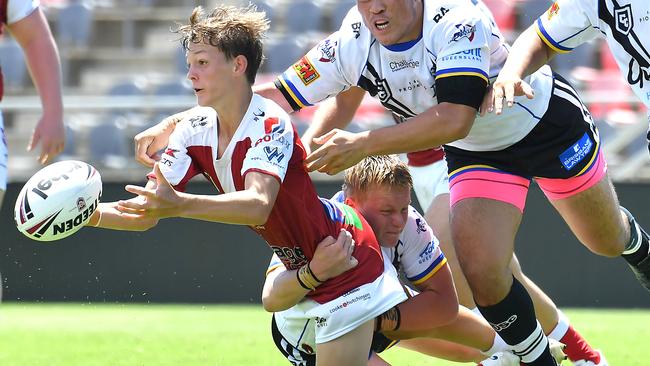 Redcliffe player Noah Fien in action last season.