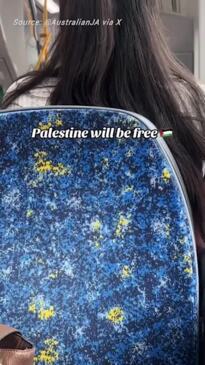 Sydney train employee apparently making a pro-Palestine chant