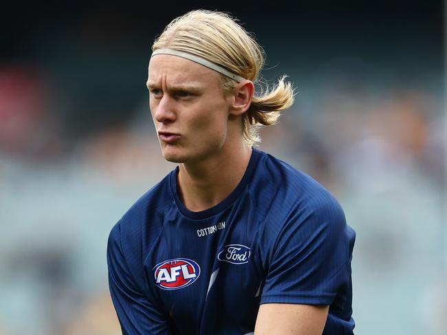 Oliver Dempsey warms up on Easter Monday. Picture: Quinn Rooney/Getty Images