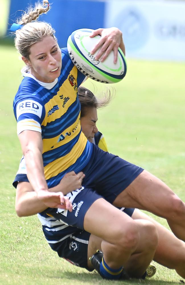 Women's club rugby between Brothers and Easts. Saturday April 13, 2024. Picture, John Gass