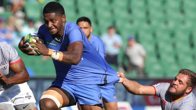 Isi Naisarani of the Force during the Round 7 Super Rugby match between the Western Force and the Southern Kings at NIB Stadium in Perth, Sunday, April 9, 2017. (AAP Image/Richard Wainwright) NO ARCHIVING, EDITORIAL USE ONLY