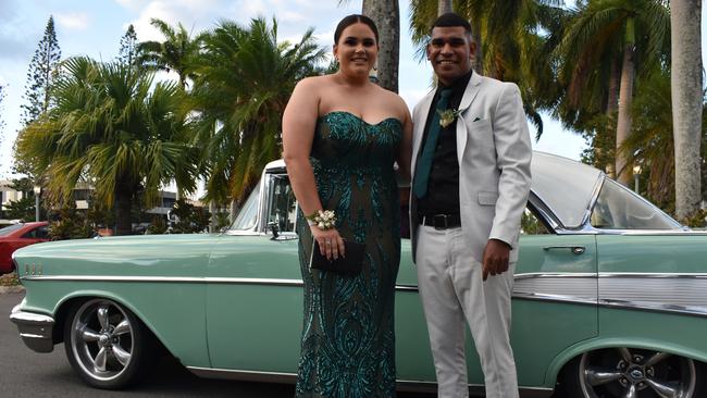 Bronti Whitmore and Henri Stocks at the Mackay State High School formal at the MECC, on Wednesday November 18. Picture: Zizi Averill